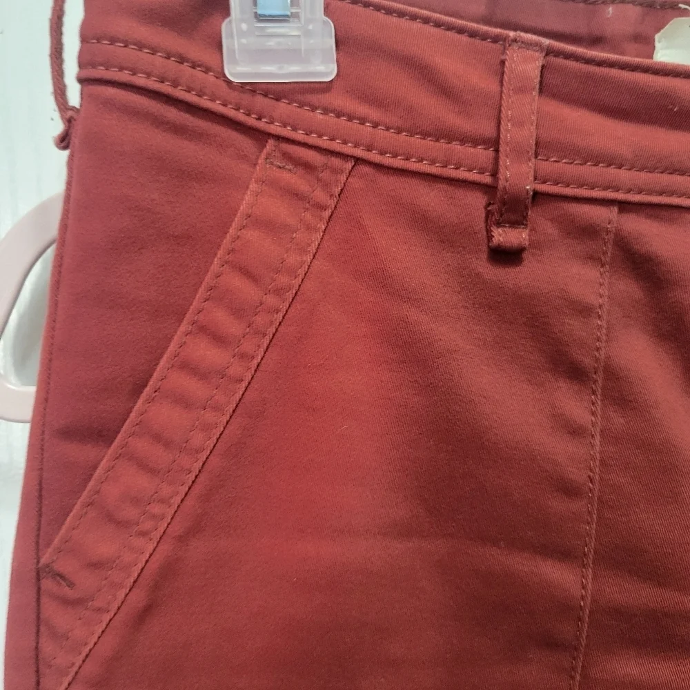 ANTHROPOLOGIE Pants 26 Jefferson Slim Utility Unique Rust Color - Picture 3 of 8